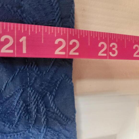 ROMY Royal Blue Floral Textured Pencil Skirt - Size Large - Picture 5 of 7